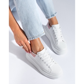 Shelovet scarpe sportive da donna bianche bianca 1