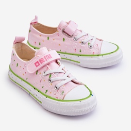 Sneakers con velcro per bambini Big Star LL374064 Rosa 1
