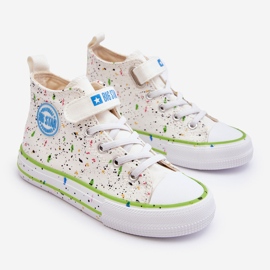 Big Star Sneakers da bambino con motivo a stelle grandi LL374049 Bianche bianco 1