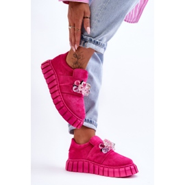 PS1 Scarpe Sportive Slip-On Alla Moda Con Decorazione Desire Fucsia rosa 2
