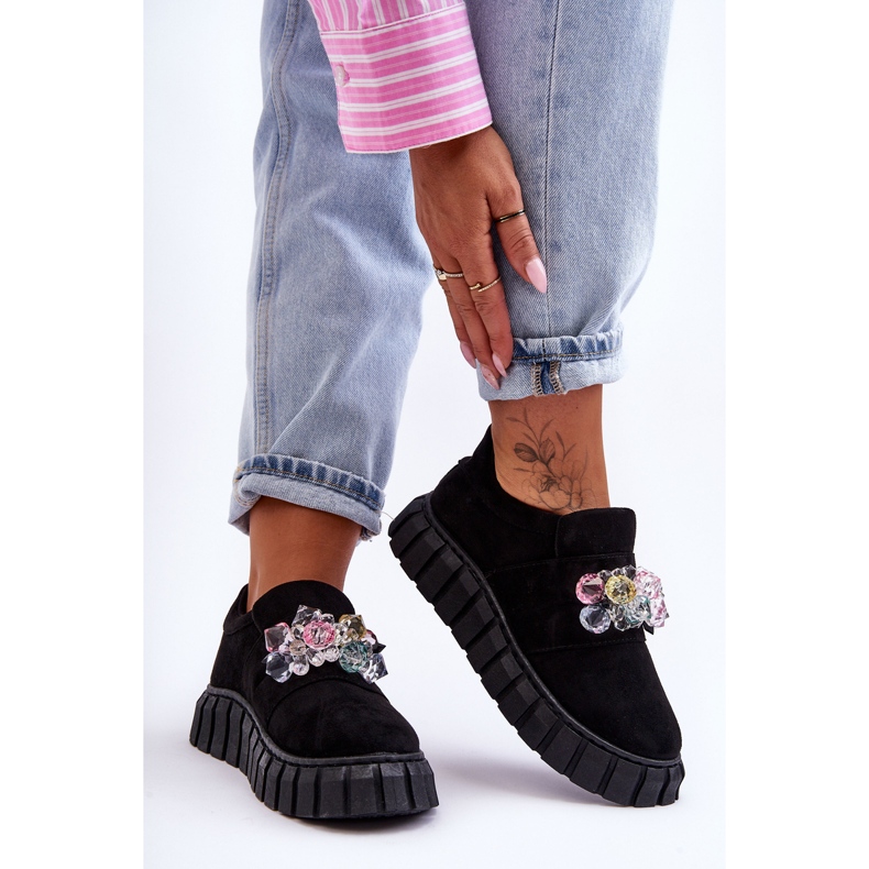 PS1 Scarpe sportive slip-on alla moda con decorazione Black Desire nero 1