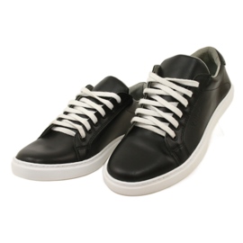 Vriston Sneaker in pelle maschile neri nero 3
