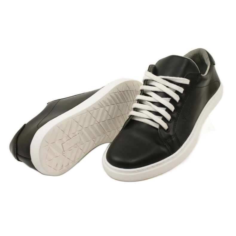 Vriston Sneaker in pelle maschile neri nero 4
