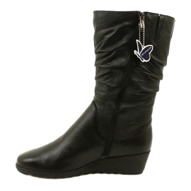 Stivali con zeppa corta Caprice Walking On Air 25417-41 022 neri nero 1