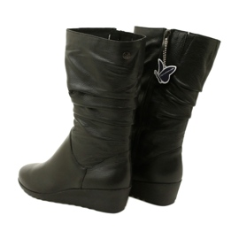 Stivali con zeppa corta Caprice Walking On Air 25417-41 022 neri nero 3