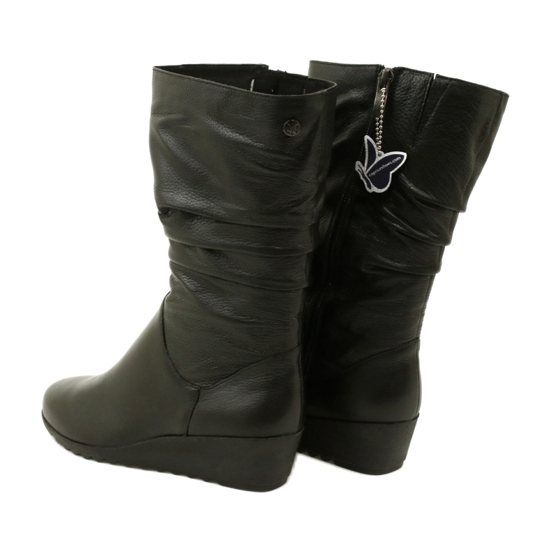 Stivali con zeppa corta Caprice Walking On Air 25417-41 022 neri nero 3