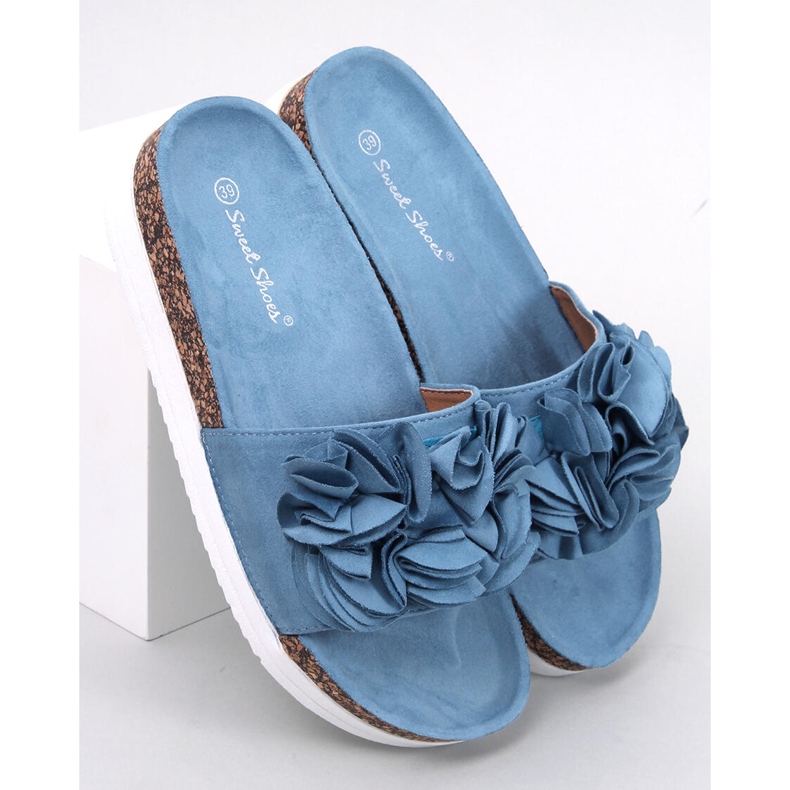 Pantofole Rizzo Fiore Blu 1