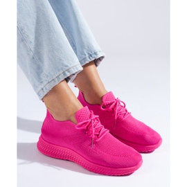 Scarpe da ginnastica in tessuto rosa Shelovet 1