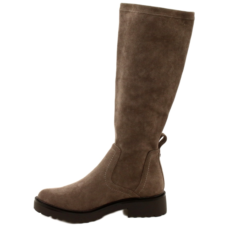 Stivali al ginocchio da donna Caprice 25606-41 306 Cafe Stretch marrone 2