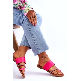 Flip -flip da donna con una striscia fucsia decorativa rosa 5