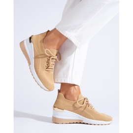 SHELOVET Sneakers fitness beige 1