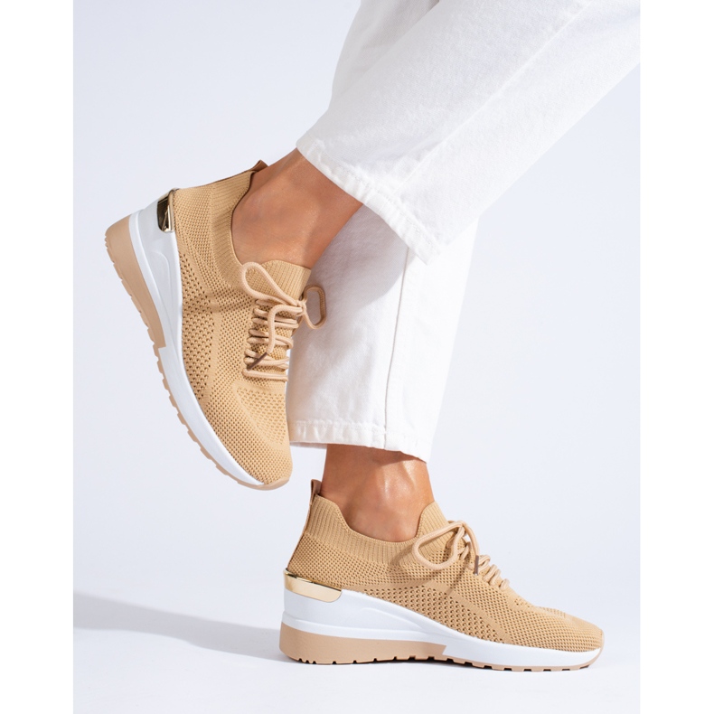 SHELOVET Sneakers fitness beige 1