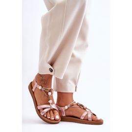 PG1 Sandali da donna con glitter decorati Rosa Midol 1