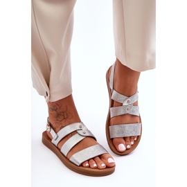 PG1 Sandali Glitter da Donna Argento Catalia d'argento 1