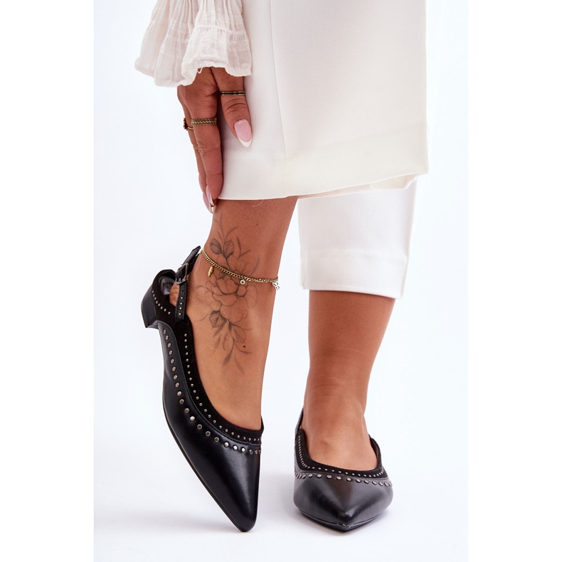 PG1 Ballerine In Pelle Con Borchie Laroshe Nere nero 1