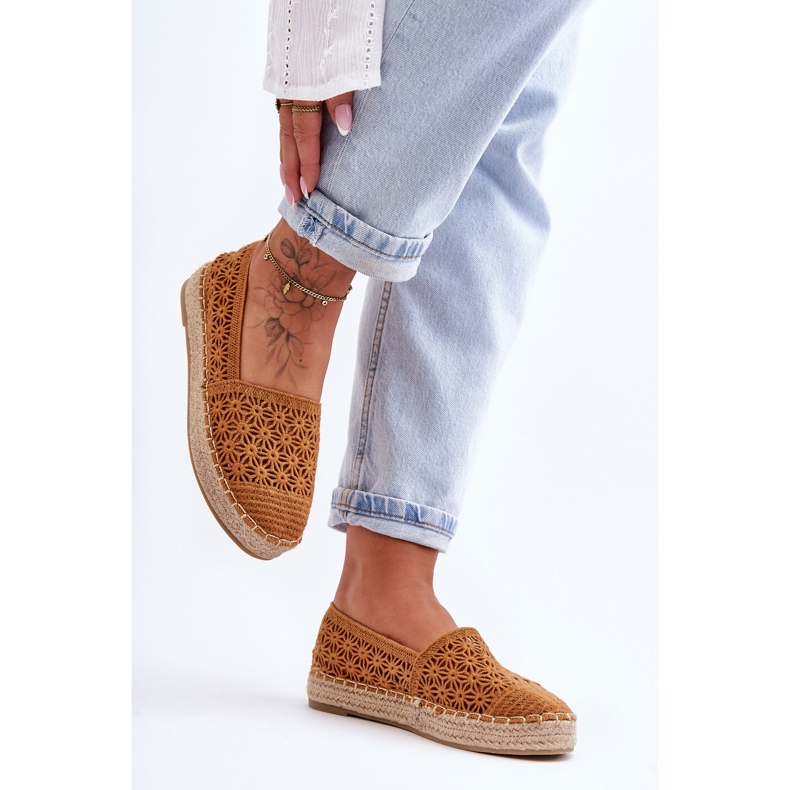 PG1 Espadrillas traforate Camel One Lover da donna marrone 2
