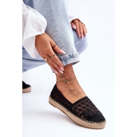 PG1 Espadrillas traforate da donna nere One Lover nero 2
