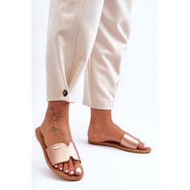 Tacchi piatti comodi da donna Pink Gold Coraline d'oro 1