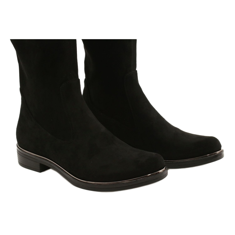 Stivali da donna Over the Knee Stretch Black Caprice 25510-41 044 nero 7