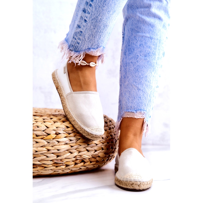 Espadrillas classiche da donna Big Star JJ274951 Bianco e grigio 3