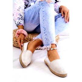 Espadrillas classiche da donna Big Star JJ274951 Bianco e grigio 4