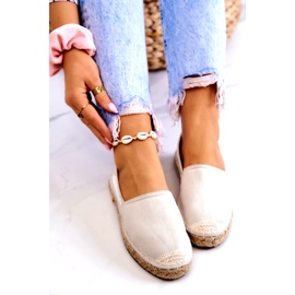 Espadrillas classiche da donna Big Star JJ274951 Bianco-Grigio 5