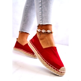 Espadrillas rosse su una suola intrecciata Big Star HH274494 rosso 2