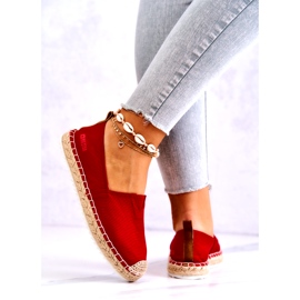 Espadrillas rosse su una suola intrecciata Big Star HH274494 rosso 3