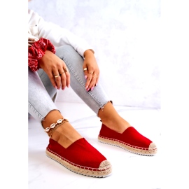 Espadrillas rosse su una suola intrecciata Big Star HH274494 rosso 5