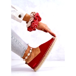 Espadrillas rosse su una suola intrecciata Big Star HH274494 rosso 6