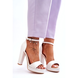 Sandali con tacco alto Mandy bianchi bianco 1