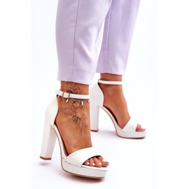Sandali con tacco alto Mandy bianchi bianco 2