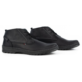 Olivier Scarpa casual da uomo in pelle 234GT nera nero 2