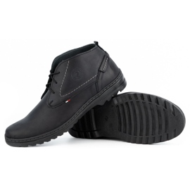 Olivier Scarpa casual da uomo in pelle 234GT nera nero 3