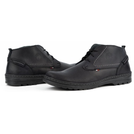 Olivier Scarpa casual da uomo in pelle 234GT nera nero 4