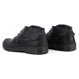 Olivier Scarpa casual da uomo in pelle 234GT nera nero 5