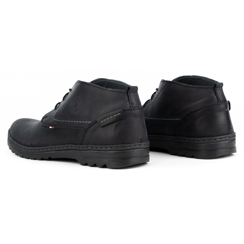 Olivier Scarpa casual da uomo in pelle 234GT nera nero 5