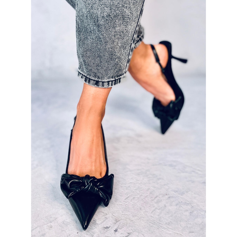 Décolleté con tacco aperto Deluna Black nero 1