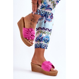 Ciabatte Donna con Zeppa Rosa Calama 1