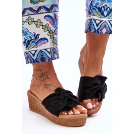 Ciabatte Donna con Zeppa Nero Calama 1