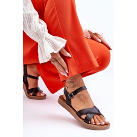 Sandali in pelle da donna Classic Black Talisma nero 2