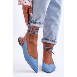 PG1 Ballerine con cinturino da donna blu Lilly Ann 1