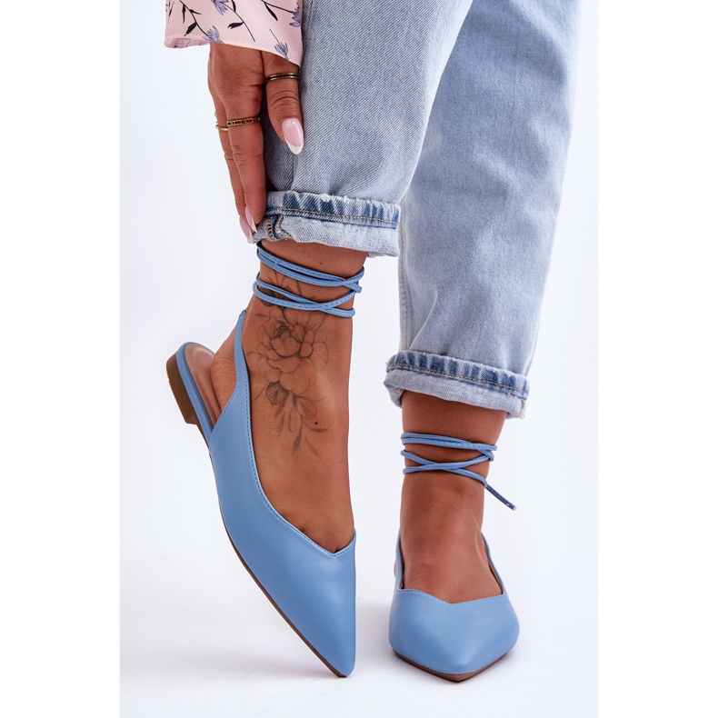 PG1 Ballerine con cinturino da donna blu Lilly Ann 1