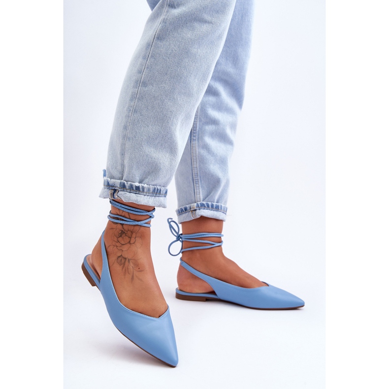 PG1 Ballerine con cinturino da donna blu Lilly Ann 2