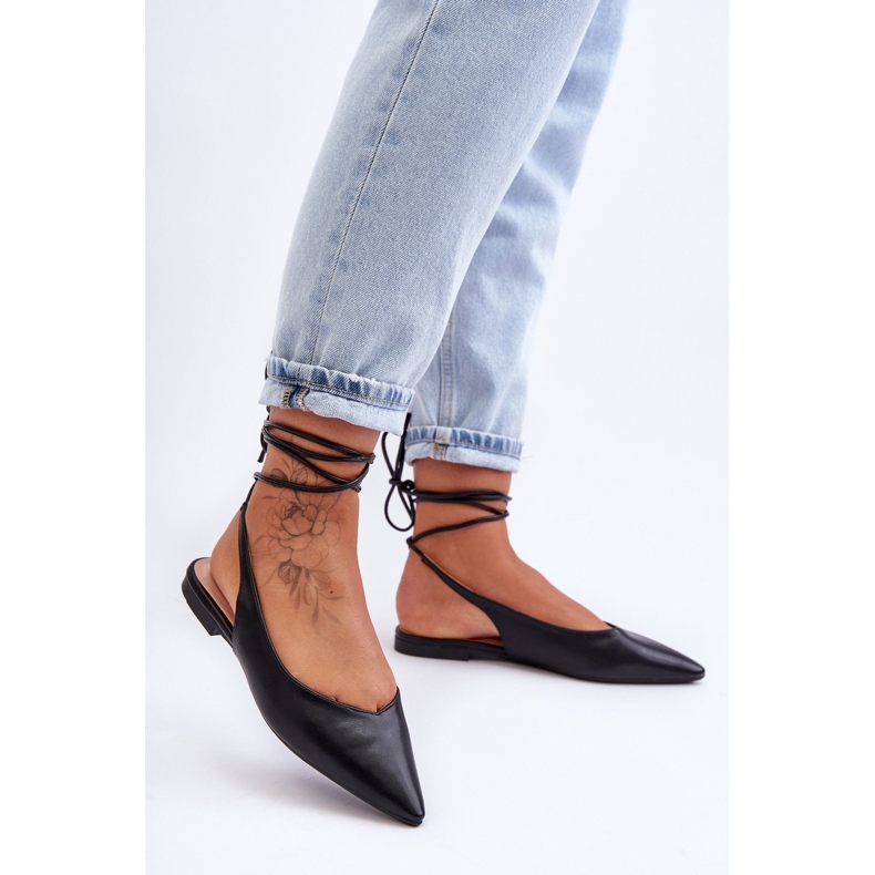 PG1 Ballerine stringate da donna nere Lilly Ann nero 1