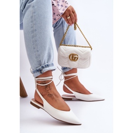 PG1 Ballerine stringate da donna bianche Lilly Ann bianco 1