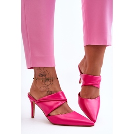 Infradito in Pelle Fucsia Aveline rosa 1
