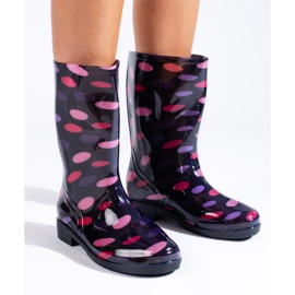 Stivali alti multicolore da donna Shelovet nero 1
