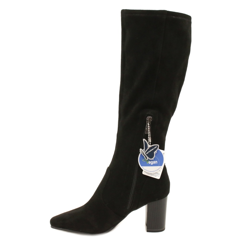 Stivali elasticizzati neri da donna Caprice 9-25520-41 044 stivali neri al ginocchio nero 1