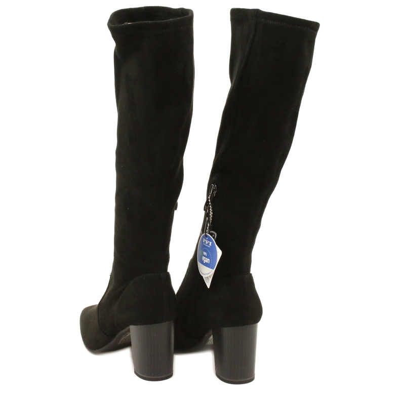 Stivali elasticizzati neri da donna Caprice 9-25520-41 044 stivali neri al ginocchio nero 4